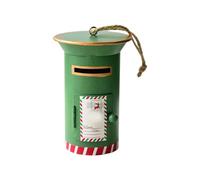 Ornement De Boîte Lettres en Fer Décoration Suspendue d'arbre Noël pour Manteaux Cour Porche Décorations Vacances Décoration Fenêtre Intérieure Et Extérieure Noël