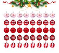 Ornement de Boule de Noël - Ensemble de pendentifs de Boules, décoration à Suspendre pour Arbre | Conception d'ornement légère et incassable, Accents saisonniers Lumineux pour rebords de fenêtre i