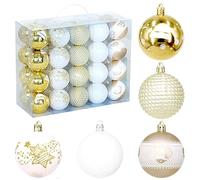 Ornement de boule de Noël, pendentif d'accessoires de vacances décoratifs de 40 pièces, 2,36 pouces, décorations d'arbre de Noël, boules de vacances d'hiver, accent festif, pour les rebords de fenêtre
