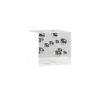 Ornement de Boule, décor de Perles argentées à Paillettes flottantes, Statue créative, Cube Minimaliste Moderne, Ornements carrés géométriques, pour Meuble TV, bibliothèque, décoration de Bureau à