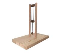 Ornement de bureau à double pendule du chaos, décoration à double pendule chaotique en bois, jouet éducatif scientifique, pour soulager le stress au bureau et à la maison, ornement de bureau et cadeau