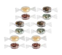 Ornement de Bureau Bonbon en Pierre de Cristal, Décor Moderne | Décor Abstrait Délicat, pour Bureau et Table à Thé, Présent Soigné, Finition Plastique Couleur Aléatoire