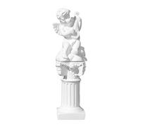 Ornement de bureau Colonnes romaines, ornements d'anges, sculptures, vitrines, salles de maquettes, mini accessoires de tournage, meubles rembourrés (White, 13.2cm)