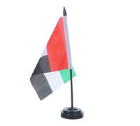 Ornement de Bureau Drapeau des Émirats Arabes, Support Stable | Polyester, Impression Vive aux Couleurs Éclatantes, pour Tables et Espace de Travail