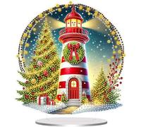 Ornement de bureau en diamant art, décoration de Noël à faire soi-même, kit de peinture diamant partielle pour table, kit DIY de diamants 5D, cadeaux décoratifs pour amis et famille
