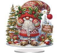 Ornement de bureau en diamant art, décoration de Noël à faire soi-même, kit de peinture diamant partielle pour table, kit DIY de diamants 5D, cadeaux décoratifs pour amis et famille