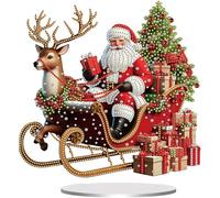 Ornement de bureau en diamant art, décoration de Noël à faire soi-même, kit de peinture diamant partielle pour table, kit DIY de diamants 5D, cadeaux décoratifs pour amis et famille
