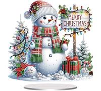 Ornement de bureau en diamant art, décoration de Noël à faire soi-même, kit de peinture diamant partielle pour table, kit DIY de diamants 5D, cadeaux décoratifs pour amis et famille