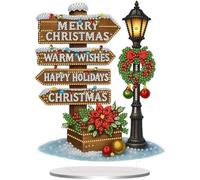Ornement de bureau en diamant art, décoration de Noël à faire soi-même, kit de peinture diamant partielle pour table, kit DIY de diamants 5D, cadeaux décoratifs pour amis et famille
