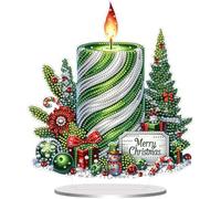 Ornement de bureau en diamant art, décoration de Noël à faire soi-même, kit de peinture diamant partielle pour table, kit DIY de diamants 5D, cadeaux décoratifs pour amis et famille