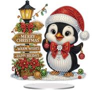 Ornement de bureau en diamant art, décoration de Noël à faire soi-même, kit de peinture diamant partielle pour table, kit DIY de diamants 5D, cadeaux décoratifs pour amis et famille
