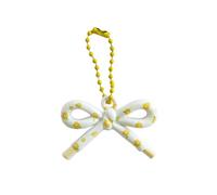 Ornement de chaîne de perles avec nœud papillon, pour porte-clés, bijoux faits à la main, étui de téléphone, Option créatif, décoration de perles en résine brillante