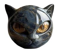 Ornement de Chat de Luxe Crystal Crystal Gemstone Resin Cat Wear Resist Cécity Decoration Kitten Ornement pour Les décorations de Bureau de Bureau