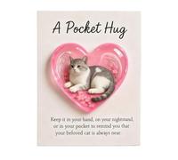 Ornement de chat en forme de cœur - Collection de cartes souvenir, ensemble décoratif mignon de jetons de mémoire, cadeau d'affichage portable léger, lot de cartes de sentiment imprimées | Soutien sig