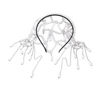 Ornement de cheveux de glands ajourés de perles avec une texture de perles de conception contemporaine adaptée femmes élégantes pince à cheveux de glands de mode et d ' événement