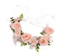 Ornement de cheveux en herbe pour enfants - Couronne de fleurs tendance - Accessoire pratique sur le thème de la campagne - Nœuds pour cheveux faciles à nettoyer