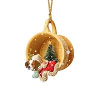 Ornement De Chien Teckel - Accessoire Vacances À La Main, Silhouette Chiot Noël, Décoration Chiens Tasse Thé, Souvenir Mignon Pour Animaux Compagnie | L'affichage Des Arbres, Bureau Bureau, Célébratio