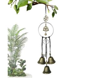 Ornement De Cloches De Sorcières - Design De Carillons Éoliens Vintage, Décoration De Protection À Suspendre, Décoration Saisonnière, Construction En Métal Avec Son De Carillon Agréable | Choi