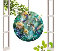 Ornement De Colibri 2D - Pendentif Colibri pour Fenêtre 2D pour la Fête des Mères - Art Plat Intérieur Extérieur Exprimant la Gratitude,pour Les Amateurs d'oiseaux pour Cuisine et