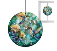 Ornement De Colibri 2D,Pendentif Colibri pour Fenêtre 2D pour la Fête des Mères - Décoration Rustique Style Ferme pour Intérieur Et Extérieur Art Plat,pour La Décoration du Jardin Et du Salon