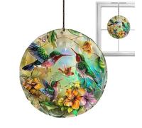 Ornement De Colibri 2D | Pendentif de Fenêtre en Acrylique 2D Colibri pour la Fête des Mères - Décoration Rustique Style Ferme pour Intérieur Et Extérieur Art Plat | pour Balcon, Cour Et Jardin