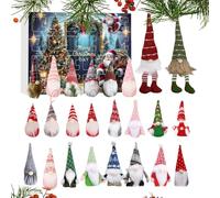 Ornement de compte à rebours de Noël | Calendrier de l'Avent avec pendentif gnomes - Décoration de jouets festifs 24 jours pour les vacances - Saison - Arbre mural - Salle de classe - Bureaux