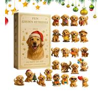Ornement de compte à rebours de Noël | Jouet d'ornement 2D en acrylique - Calendrier de compte à rebours de chien - Pour vacances, maison, bureau, école, , adolescents, adultes, filles, femmes
