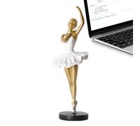 Ornement de danseuse de ballet - Figurine artistique, sculpture contemporaine en résine | Statue de danseuse gracieuse, décoration d'étagère moderne, pièce de décoration élégante pour bureau, salon