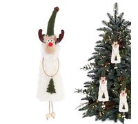 Ornement de de Renne, Ornements de d'arbre de Noël | Ornement de d'élan en Peluche pour Arbre de Noël - Ornements de décoration intérieure et extérieure, Ornements de décoration d