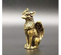 Ornement de décoration Solid Copper Bird with Wings Pendants Brass Beast Figurine Key Chain Statue Fengshii Bronze Sculpture Gift Art Collection