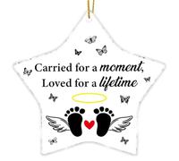 Ornement de fausse couche, cadeau commémoratif de perte de bébé, cadeau de perte de nourrisson pour maman, transporté pour un moment aimé pour toute une vie en acrylique, décoration de Noël souvenir
