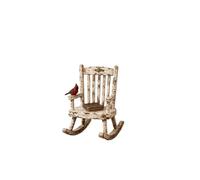 Ornement de fauteuil à bascule cardinal de style rustique (20 * 12 * 10CM) | Ornement de table de style ferme vintage, ornement artisanal en résine