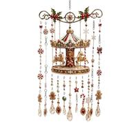 Ornement de fenêtre de Noël en Acrylique - Carillon à Vent Peint | Fenêtre festive, décor mural en acrylique transparent, design accrocheur, style multiples (C 1)