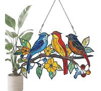 Ornement de fenêtre d'oiseaux - accent de suspension décoratif, receveur de soleil coloré | Décorations inspirées de la nature artistique, cadeau artisanal pour les amateurs d'oiseaux, el