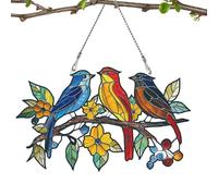 Ornement De Fenêtre en Forme D'oiseau, Attrape-Soleil De Fenêtre Multicolore À Oiseaux, Ornements d'arbre De Jardin Colorés en Forme D'oiseau, Décoration De Fenêtre en Acrylique pour Les Décorations