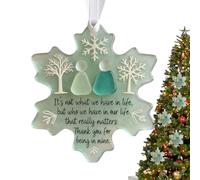Ornement de Flocon de Neige - Finition translucide 3D, conceptions en Forme de Main Ornement de Suspension de l'arbre de Noël, Pendentif de fête de Noël | Ornements de de Flocon de Neige pour déc