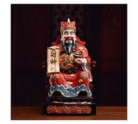 Ornement de Fortune Dieu de la Richesse Décoration Parfaite pour Votre Maison ou Votre Bureau Meilleur Cadeau pour l'ouverture d'une Entreprise Décor Feng Shui Dieu de la Fortune (céramique)