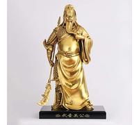 Ornement de Fortune Fortuna Guan Gong Statue en cuivre Pur, décoration Porte-Bonheur, étude/Bureau, Collection de Bureau, décoration de la Maison, Pendule de Fortune Feng Shui Crafts