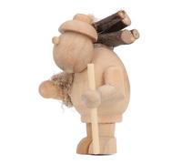 Ornement de Jardin Extérieur pour Maison de Poupée, Figurine Miniature, Scène de Champ de Jardin Extérieur, Bûcheron Transportant du Bois de Chauffage, fabriqué en Bois de