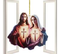 Ornement de Jésus Acrylique - Noël Religieux, décoration chrétienne | Ornement de Acrylique Robuste, décoration de Vacances de Vacances, Symbole de Foi, matériau Durable, bel Accent de