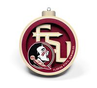 Ornement de la s rie 3D du logo NCAA Florida State Seminoles de YouTheFan, grand format
