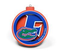 Ornement de la s rie de logos 3D des Florida Gators de la NCAA YouTheFan, couleurs de l' quipe, grand format