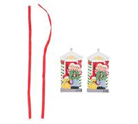 Ornement de l'arbre de Noël Ornement des Conditions météorologiques peintes à la Main Peinture de résine pelouse du Jardin 2pcs