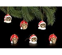 Ornement De l'arbre De Noël - Weihnachts-Totenköpfe Mélange 6er Set Boules de Noël Crâne Gothic Fantasy