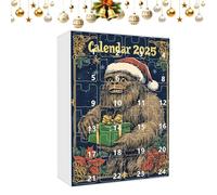 Ornement de l'Avent de Noël 2025 - Décoration de singe en acrylique 2D - Calendrier de compte à rebours 24 jours | Décoration saisonnière de fenêtre pour la maison, arbre de Noël, rétroviseur de