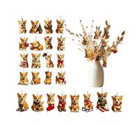 Ornement de l'Avent de Noël 2026 24 Garnitures De Chaussettes 2D Acrylique