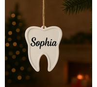 Ornement de luxe personnalisé en acrylique pour dentiste, décoration de Noël pour clinique dentaire, cadeaux de dentiste 4