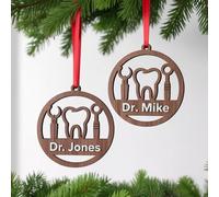 Ornement de luxe personnalisé en bois pour décoration de clinique dentaire, cadeau de dentiste 2