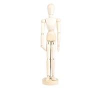 Ornement de mannequin masculin en bois, mannequin articulé en bois pour artistes | Mannequin d'artiste à base robuste avec articulations flexibles - Mannequin d'artiste éducatif à figure humaine, pour