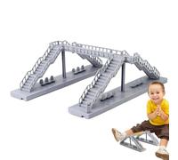 Ornement de modèle de passerelle, décor de passerelle aérienne assemblé - Kit de Construction de passerelle - Décoration de modèle de passerelle de Voie ferrée pour, âges, Tout-Petits